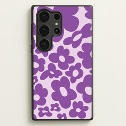 Purple Flowers - Trippy Patterns  - Trippy Patterns Phone Case for Galaxy S25 Ultra