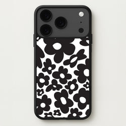 Black Flowers - Trippy Patterns Phone Case for iPhone 17 Pro Max