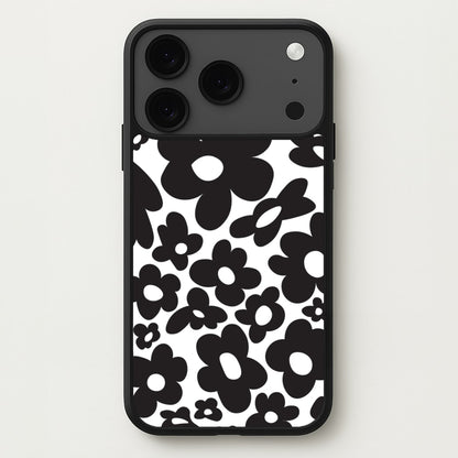 Black Flowers - Trippy Patterns Phone Case for iPhone 17 Pro Max