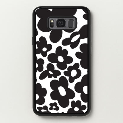 Black Flowers - Trippy Patterns  - Trippy Patterns Phone Case for Galaxy S8 Plus