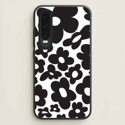 Black Flowers - Trippy Patterns  - Trippy Patterns Phone Case for Huawei P30