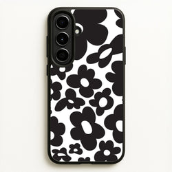 Black Flowers - Trippy Patterns  - Trippy Patterns Phone Case for Galaxy A56