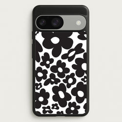 Black Flowers - Trippy Patterns  - Trippy Patterns Phone Case for Google Pixel 9 / 9 Pro