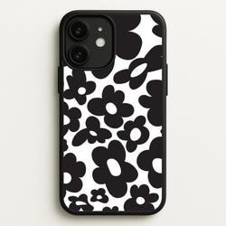 Black Flowers - Trippy Patterns  - Trippy Patterns Phone Case for iPhone 11