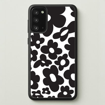 Black Flowers - Trippy Patterns  - Trippy Patterns Phone Case for Galaxy Note 20