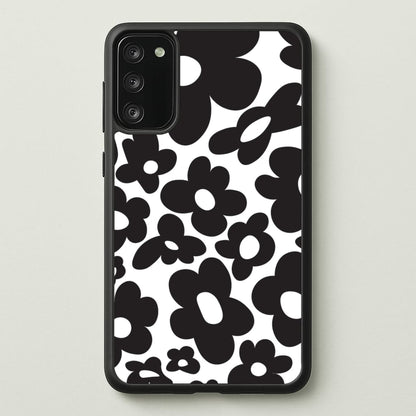 Black Flowers - Trippy Patterns  - Trippy Patterns Phone Case for Galaxy S20FE