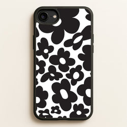Black Flowers - Trippy Patterns  - Trippy Patterns Phone Case for iPhone 6 / 7 / 8 / SE