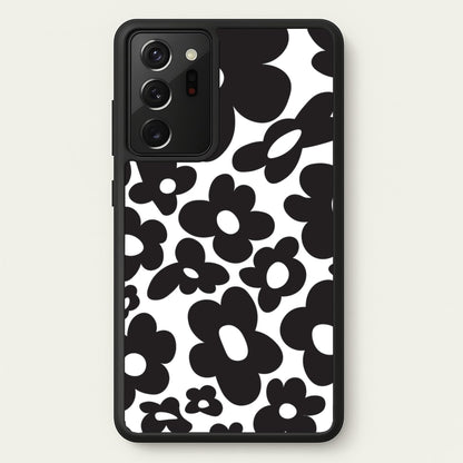 Black Flowers - Trippy Patterns  - Trippy Patterns Phone Case for Galaxy Note 20 Ultra