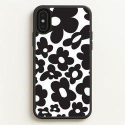 Black Flowers - Trippy Patterns  - Trippy Patterns Phone Case for iPhone XS Max