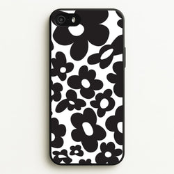 Black Flowers - Trippy Patterns  - Trippy Patterns Phone Case for iPhone 5 / 5s / SE 2016