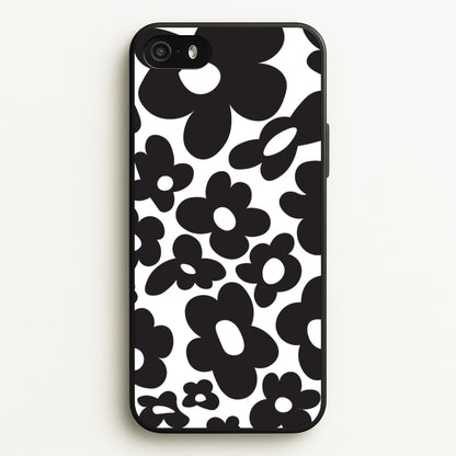Black Flowers - Trippy Patterns  - Trippy Patterns Phone Case for iPhone 5 / 5s / SE 2016
