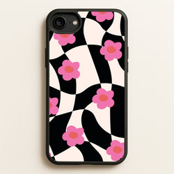Checkboard Flowers - Trippy Patterns  - Trippy Patterns Phone Case for iPhone 6 / 7 / 8 / SE