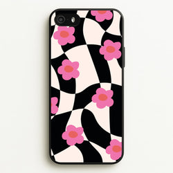 Checkboard Flowers - Trippy Patterns  - Trippy Patterns Phone Case for iPhone 5 / 5s / SE 2016