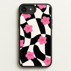 Checkboard Flowers - Trippy Patterns  - Trippy Patterns Phone Case for iPhone 6 Plus / 7 Plus / 8 Plus