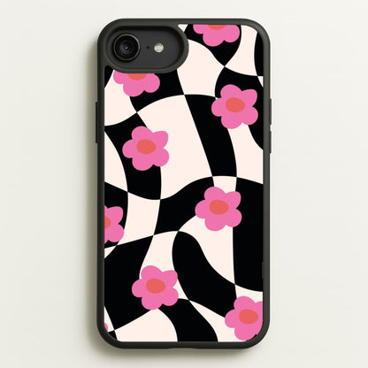 Checkboard Flowers - Trippy Patterns  - Trippy Patterns Phone Case for iPhone 6 Plus / 7 Plus / 8 Plus