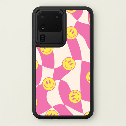 Smiley Checkboard - Trippy Patterns  - Trippy Patterns Phone Case for Galaxy S20 Ultra