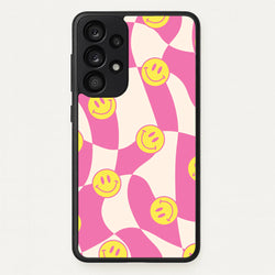 Smiley Checkboard - Trippy Patterns  - Trippy Patterns Phone Case for Galaxy A53