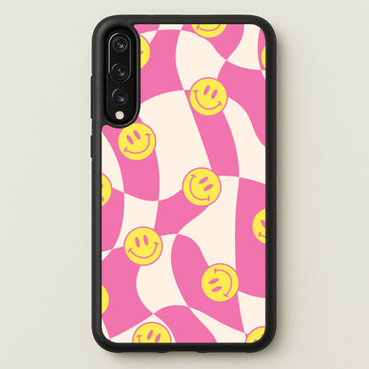 Smiley Checkboard - Trippy Patterns  - Trippy Patterns Phone Case for Huawei P20 Pro