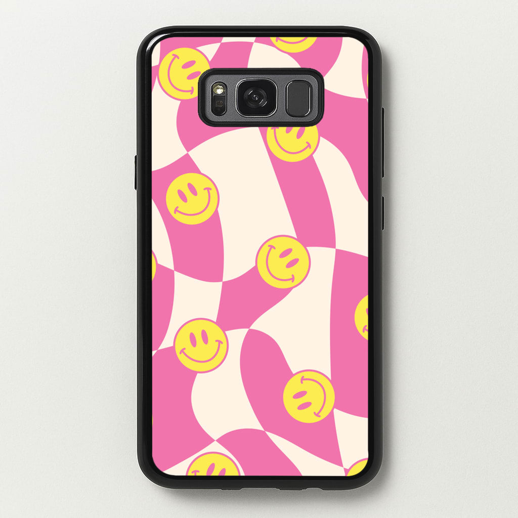 Smiley Checkboard - Trippy Patterns  - Trippy Patterns Phone Case for Galaxy S8