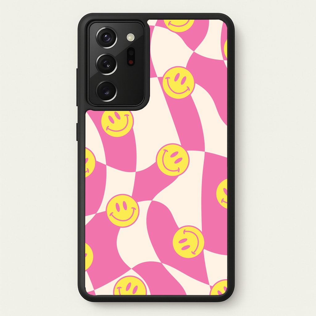 Smiley Checkboard - Trippy Patterns  - Trippy Patterns Phone Case for Galaxy Note 20 Ultra