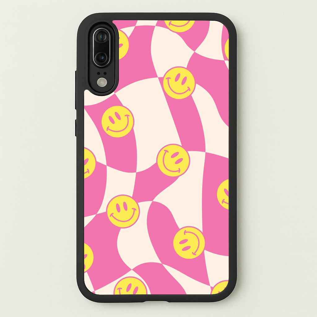 Smiley Checkboard - Trippy Patterns  - Trippy Patterns Phone Case for Huawei P20