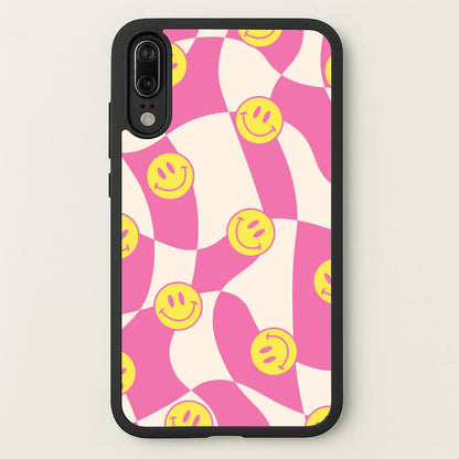 Smiley Checkboard - Trippy Patterns  - Trippy Patterns Phone Case for Huawei P20
