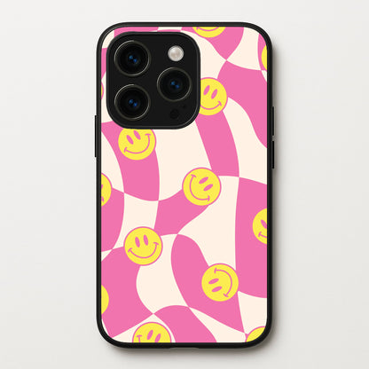 Smiley Checkboard - Trippy Patterns  - Trippy Patterns Phone Case for iPhone 14 Pro Max