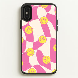 Smiley Checkboard - Trippy Patterns  - Trippy Patterns Phone Case for iPhone XS Max