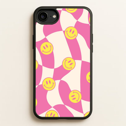 Smiley Checkboard - Trippy Patterns  - Trippy Patterns Phone Case for iPhone 6 / 7 / 8 / SE