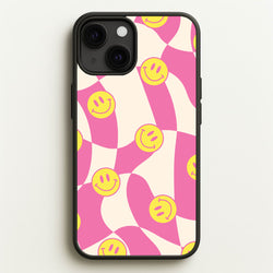 Smiley Checkboard - Trippy Patterns  - Trippy Patterns Phone Case for iPhone 13 Mini