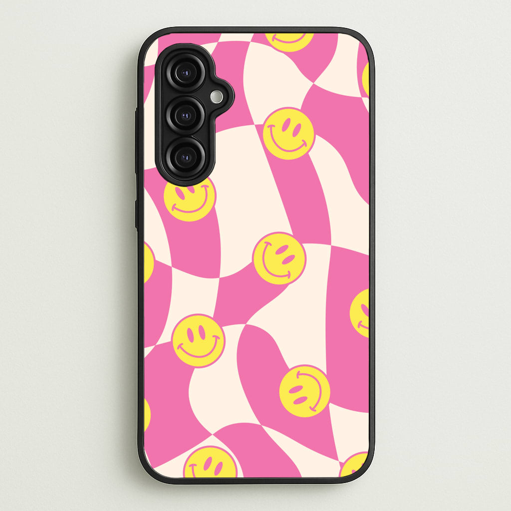 Smiley Checkboard - Trippy Patterns  - Trippy Patterns Phone Case for Galaxy A14