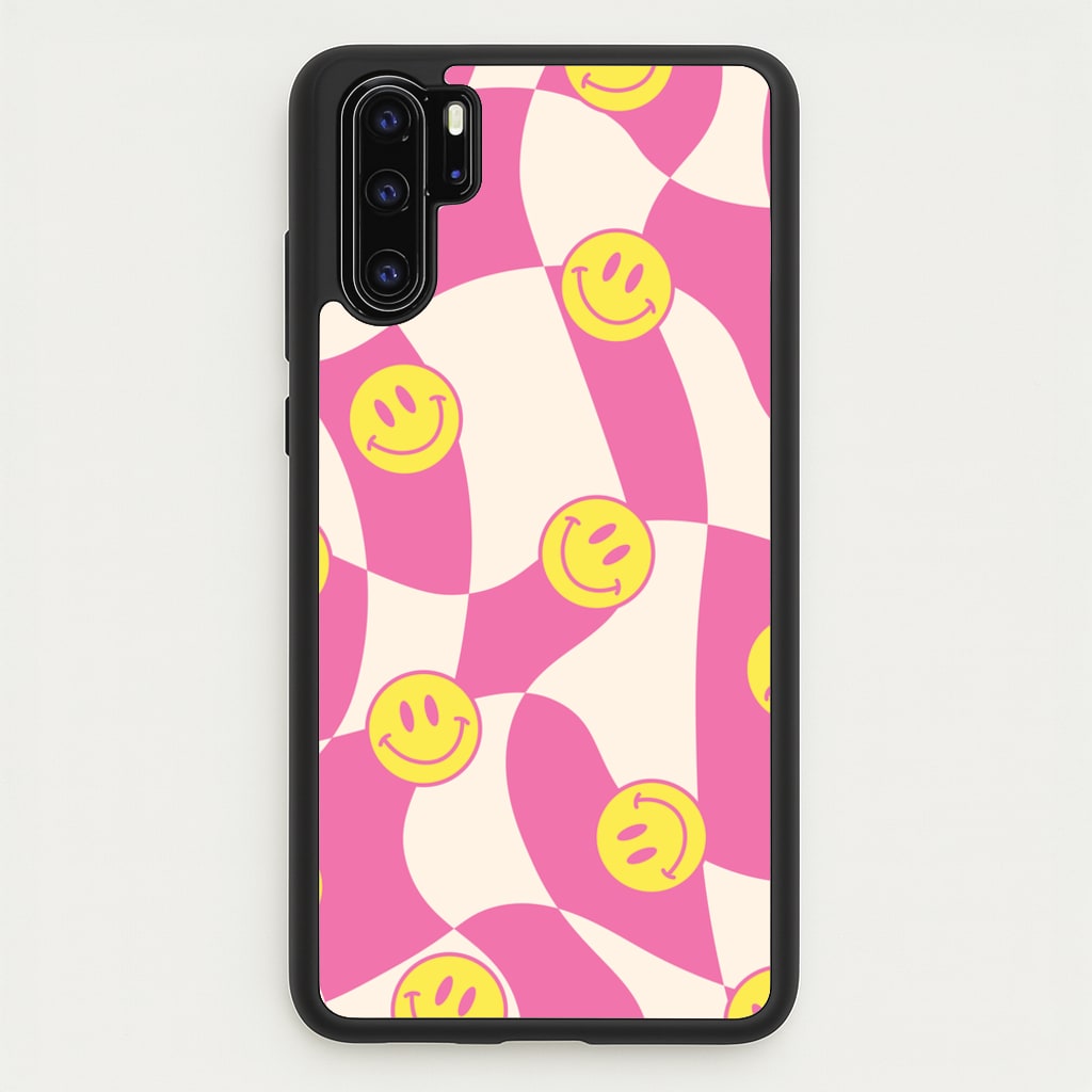 Smiley Checkboard - Trippy Patterns  - Trippy Patterns Phone Case for Huawei P30 Pro