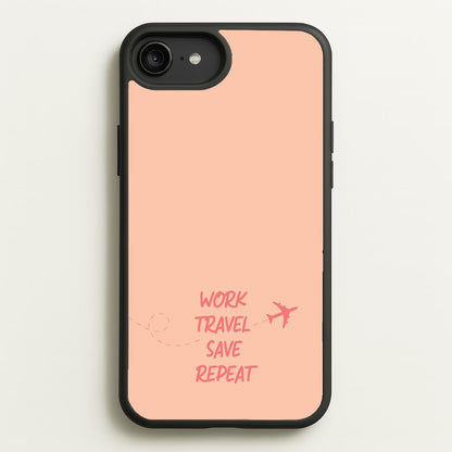 Work Travel Save Repeat - Travel  - Travel Phone Case for iPhone 6 Plus / 7 Plus / 8 Plus