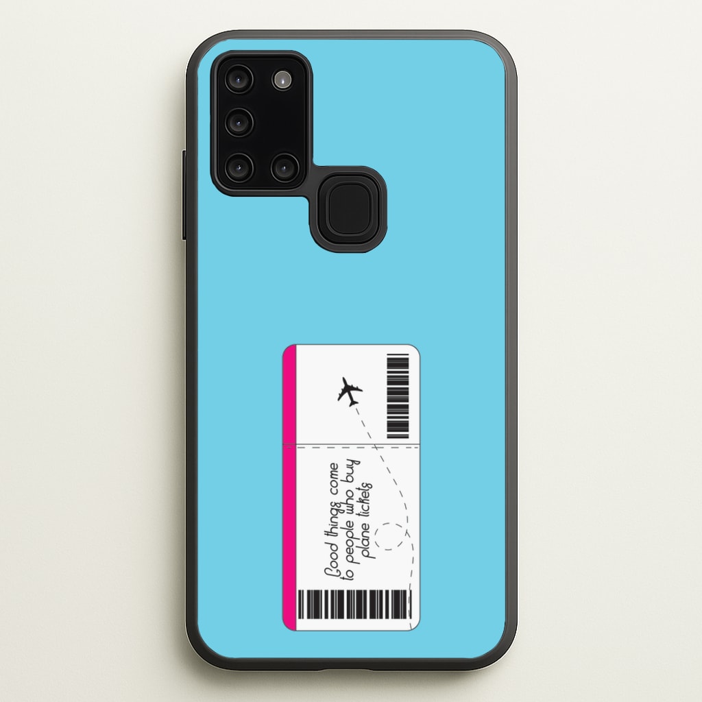 Buy Plane Tickets - Travel  - Travel Phone Case for Galaxy A21s