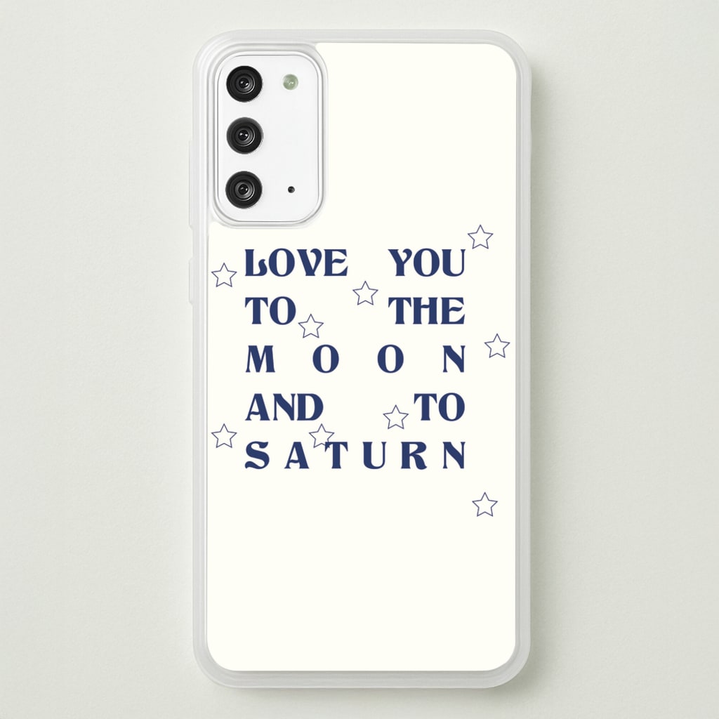 Love You To The Moon And To Saturn - Taylor  - Taylor Phone Case for Galaxy Note 20