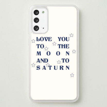 Love You To The Moon And To Saturn - Taylor  - Taylor Phone Case for Galaxy Note 20