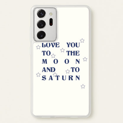 Love You To The Moon And To Saturn - Taylor  - Taylor Phone Case for Galaxy Note 20 Ultra