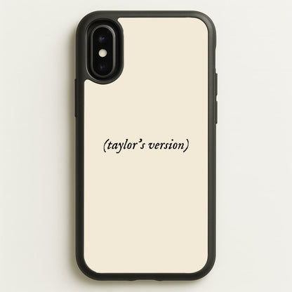 Personalised Taylor's Version  - Taylor Phone Case for iPhone X / XS