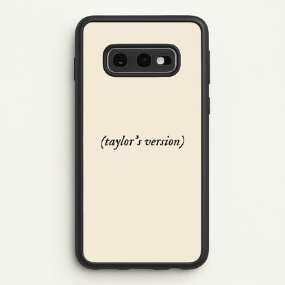 Personalised Taylor's Version  - Taylor Phone Case for Galaxy S10e