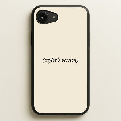 Personalised Taylor's Version  - Taylor Phone Case for iPhone 16e