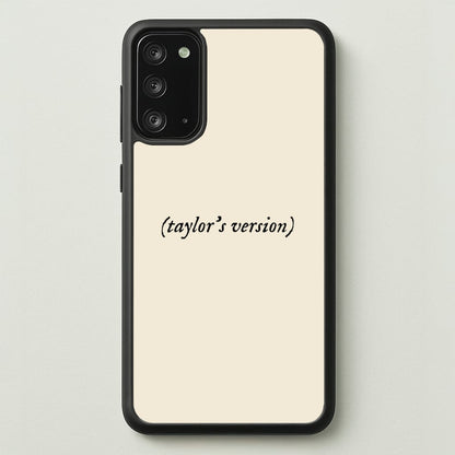 Personalised Taylor's Version  - Taylor Phone Case for Galaxy Note 20