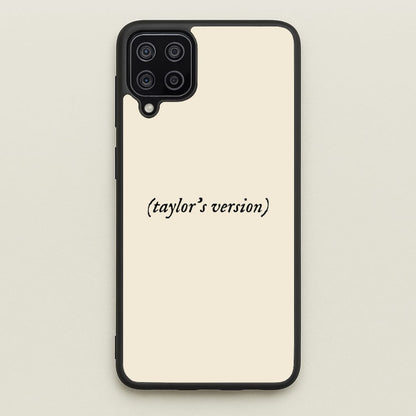 Personalised Taylor's Version  - Taylor Phone Case for Galaxy A12