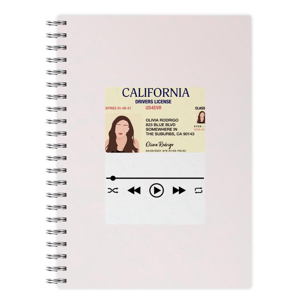 Drivers License - Olivia Rodrigo TikTok Notebook