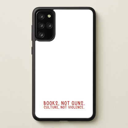 Books, Not Guns - TV Quotes  - TV Quotes Phone Case for Galaxy S20 Plus