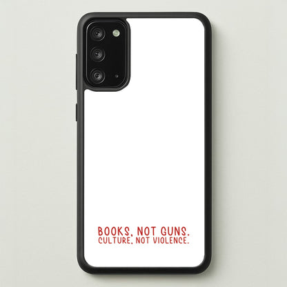 Books, Not Guns - TV Quotes  - TV Quotes Phone Case for Galaxy Note 20