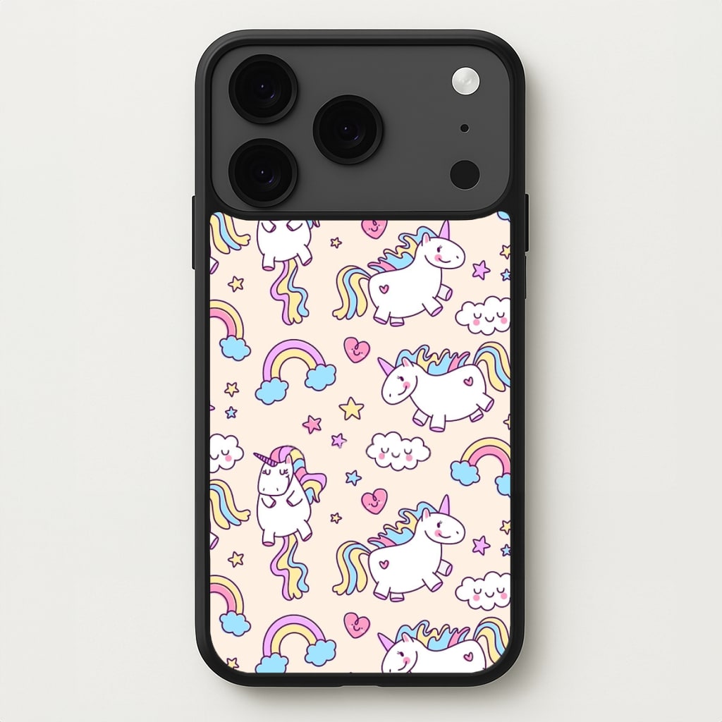 Cute Unicorn Pattern Phone Case for iPhone 17 Pro