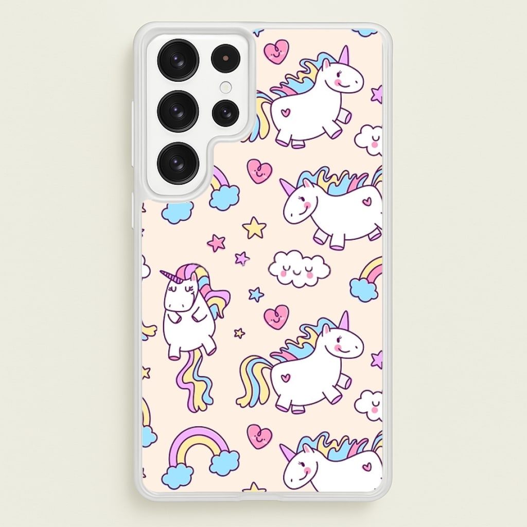 Cute Unicorn Pattern  -  Phone Case for Galaxy S23 Ultra