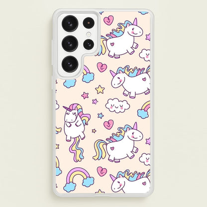 Cute Unicorn Pattern  -  Phone Case for Galaxy S22 Ultra