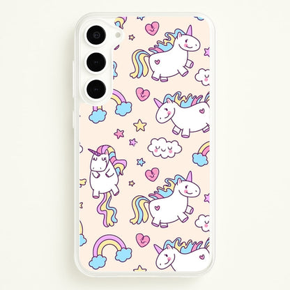 Cute Unicorn Pattern  -  Phone Case for Galaxy S23 Plus