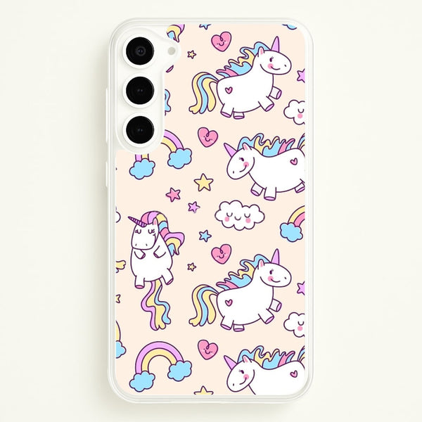 Cute Unicorn Pattern  -  Phone Case for Galaxy S23 Plus